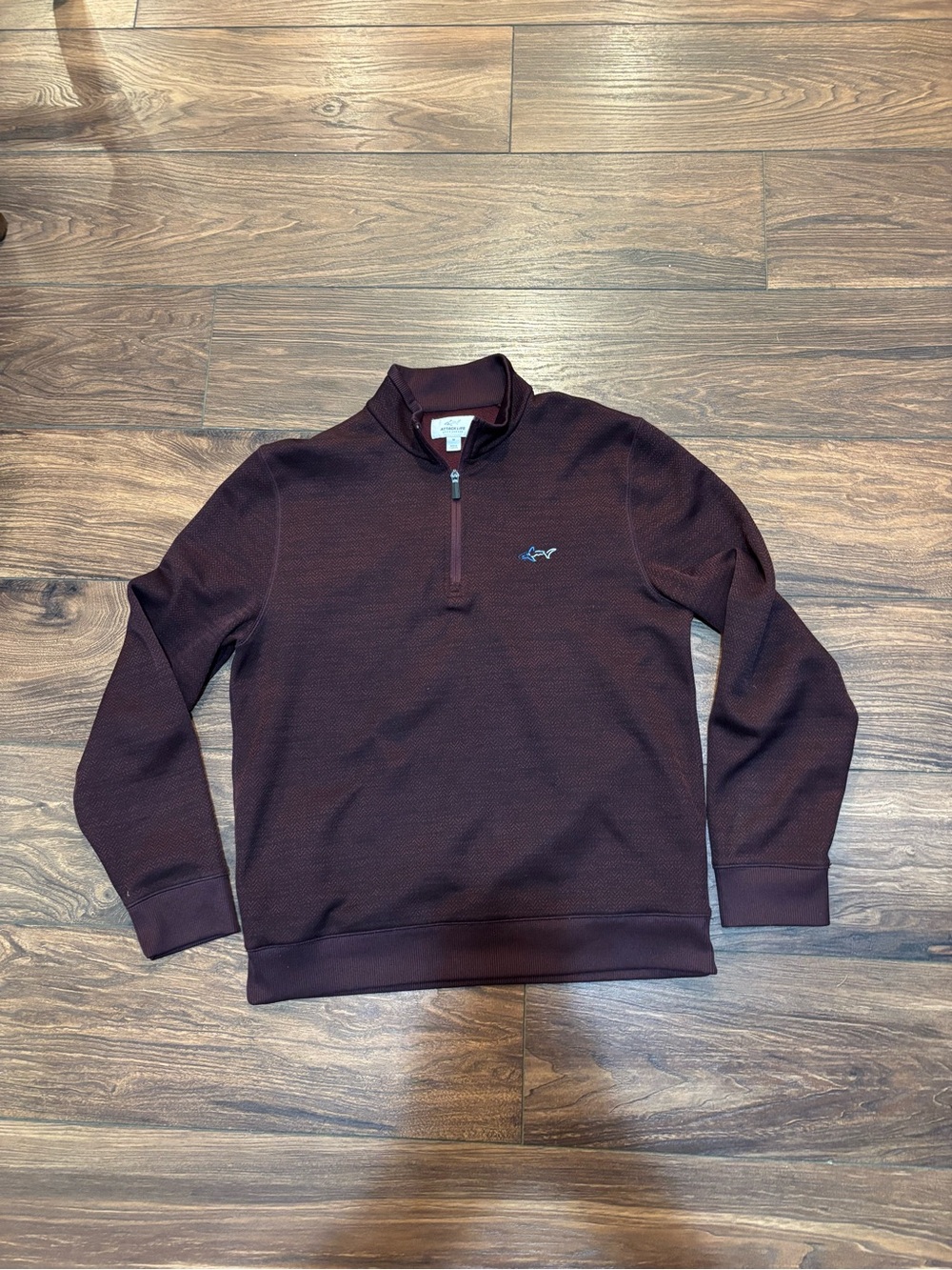 Men's Quarter-Zip Sweater - Burgundy